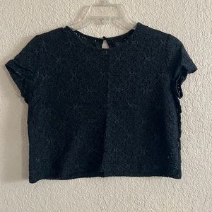 Black crop top, Size S